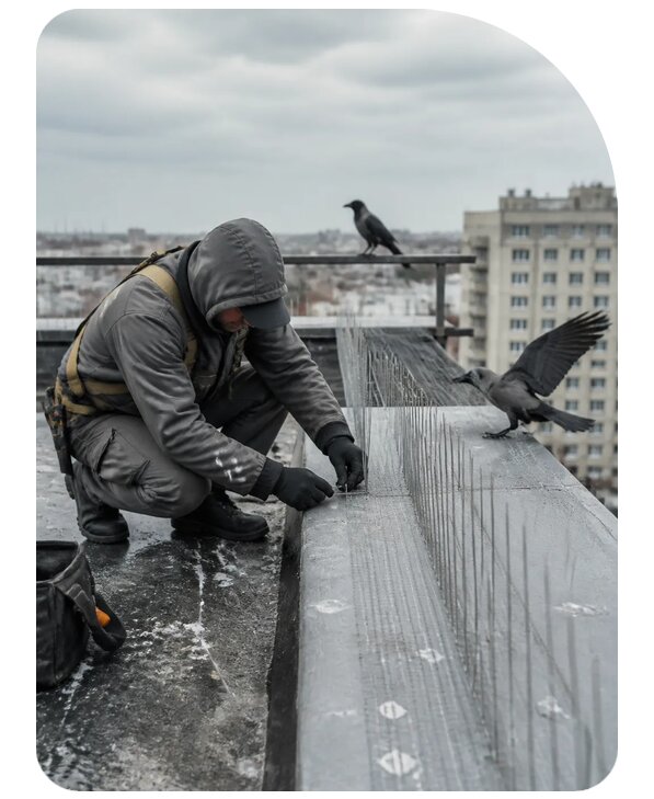 Защита от ворон под ключ в Губкине по цене от 5079 р. | Сенат-Гбк